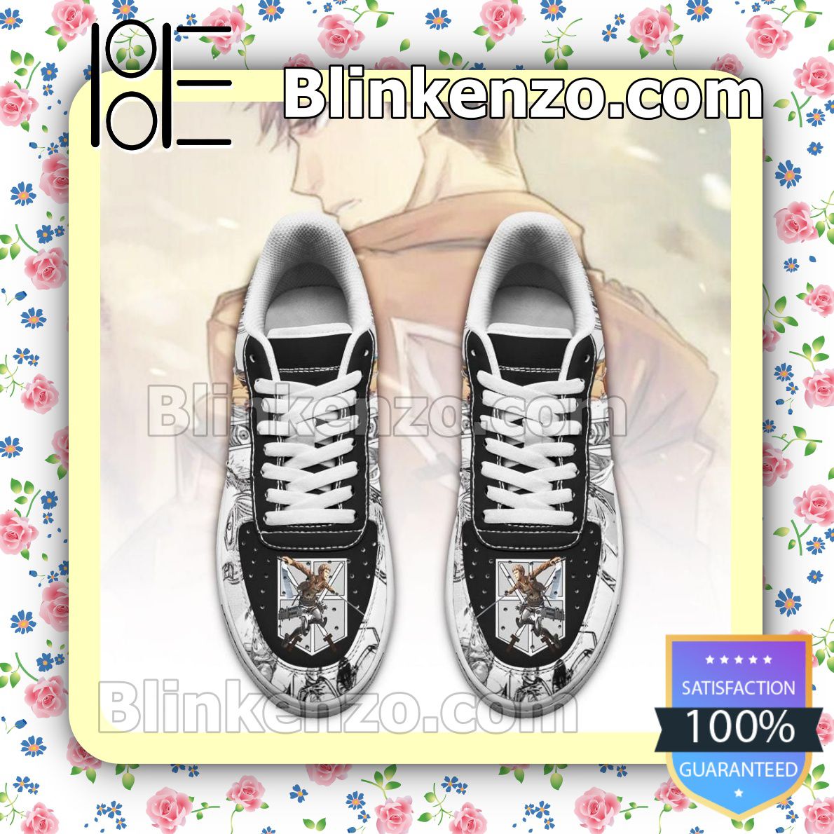eBay AOT Jean Attack On Titan Anime Mixed Manga Nike Air Force Sneakers