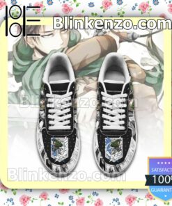 AOT Levi Attack On Titan Anime Mixed Manga Nike Air Force Sneakers a