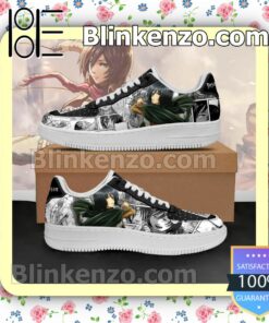 AOT Mikasa Attack On Titan Anime Mixed Manga Nike Air Force Sneakers