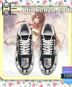AOT Mikasa Attack On Titan Anime Mixed Manga Nike Air Force Sneakers a