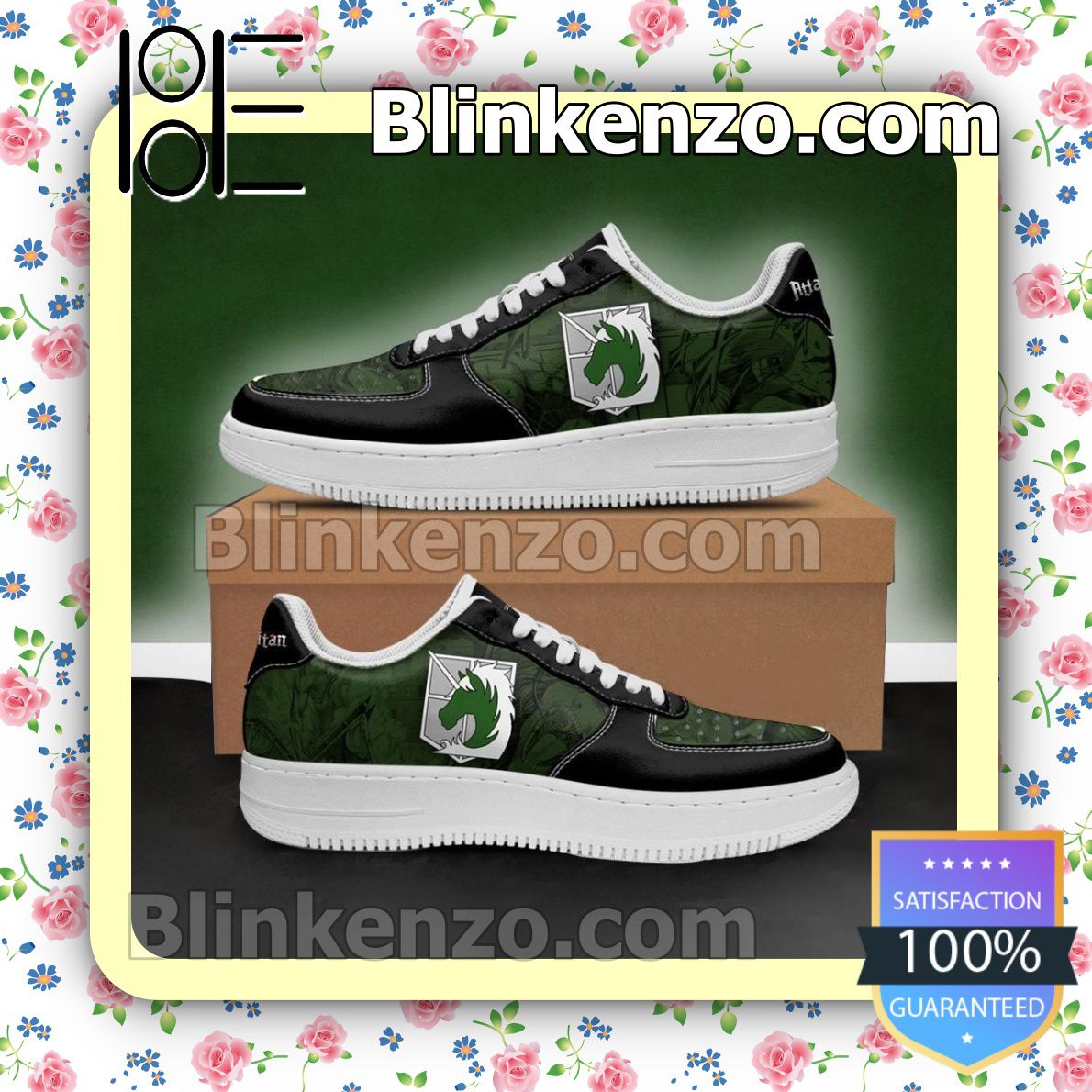 Excellent AOT Military Police Attack On Titan Anime Nike Air Force Sneakers