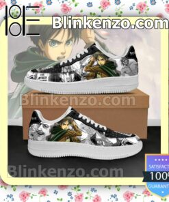 AOT Scout Eren Attack On Titan Anime Mixed Manga Nike Air Force Sneakers