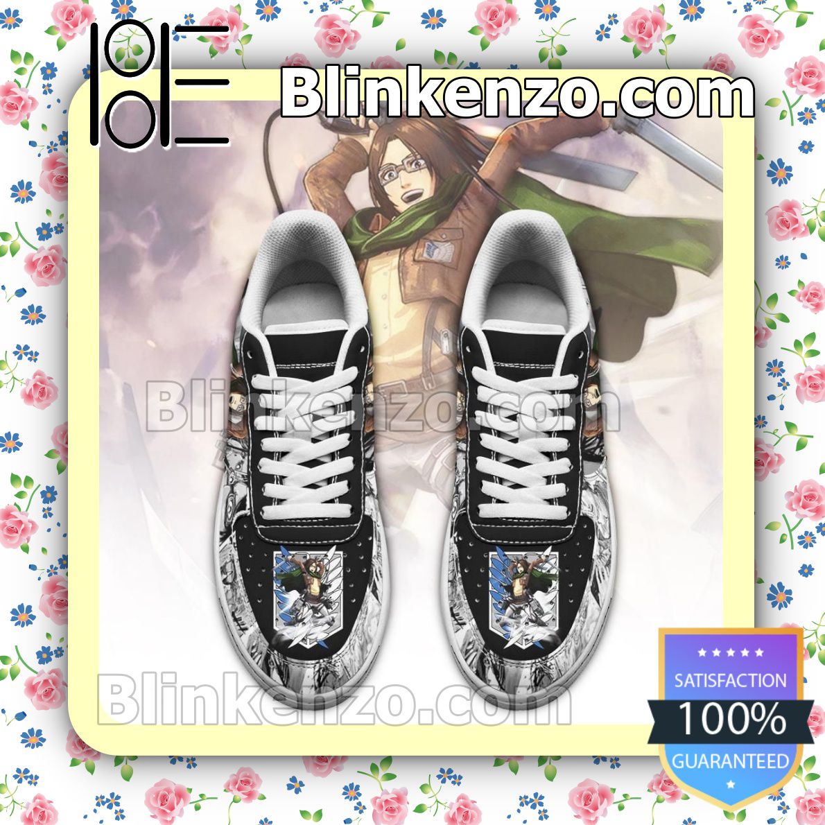 Cheap AOT Zoe Hange Attack On Titan Anime Manga Nike Air Force Sneakers