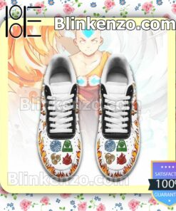 Aang Avatar Airbender Four Nation Tribes Nike Air Force Sneakers a