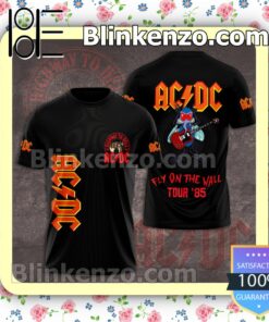 Ac Dc Fly On The Wall Tour '85 Custom T-shirts