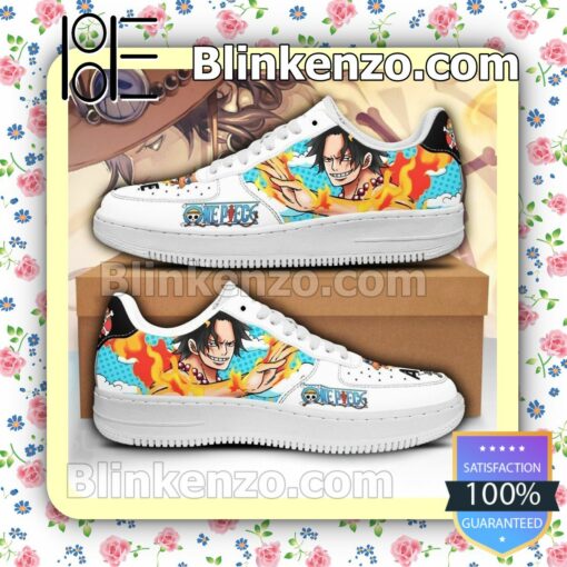 Ace One Piece Anime Nike Air Force Sneakers