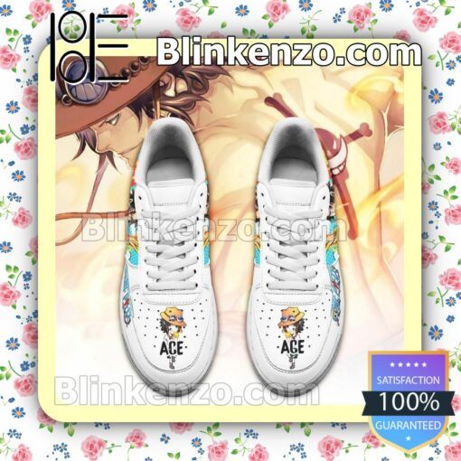 Ace One Piece Anime Nike Air Force Sneakers a