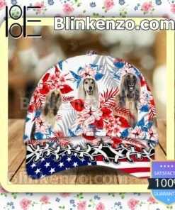 Afghan hound American Flag Classic Caps