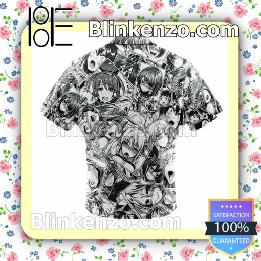 Ahegao Manga Collage Summer Beach Vacation Shirt a