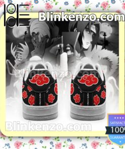 Akatsuki Cloud Black Naruto Anime Nike Air Force Sneakers b