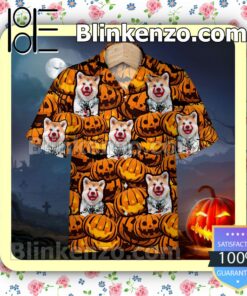 Akita Pumpkin Halloween Collar Shirt