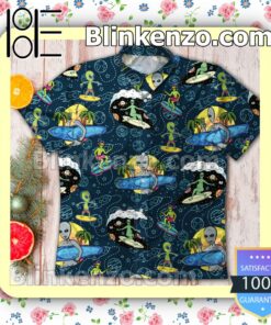 Alien Surfing Beach Summer Summer Beach Shirt b