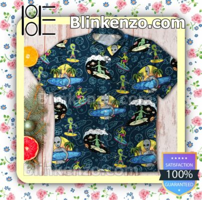 Alien Surfing Beach Summer Summer Beach Shirt b