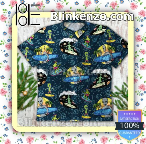 Alien Surfing Beach Summer Summer Beach Shirt c