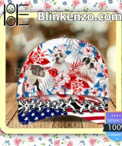 American Bulldog American Flag Classic Caps
