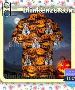 American Bulldog Pumpkin Halloween Collar Shirt a