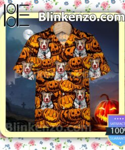 American Staffordshire Terrier Pumpkin Halloween Collar Shirt