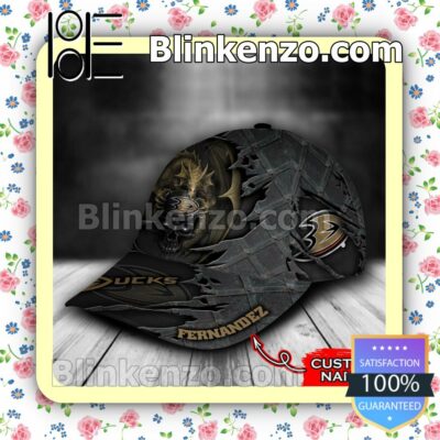 Anaheim Ducks Dragon Crack 3D NHL Classic Hat Caps Gift For Men b