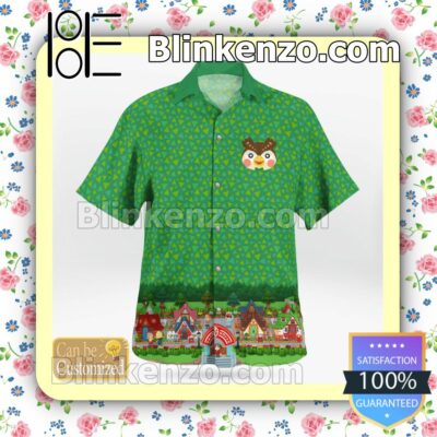 Animal Crossing Casual Button Down Shirts a