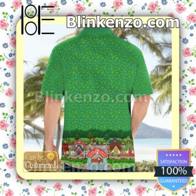 Animal Crossing Casual Button Down Shirts c