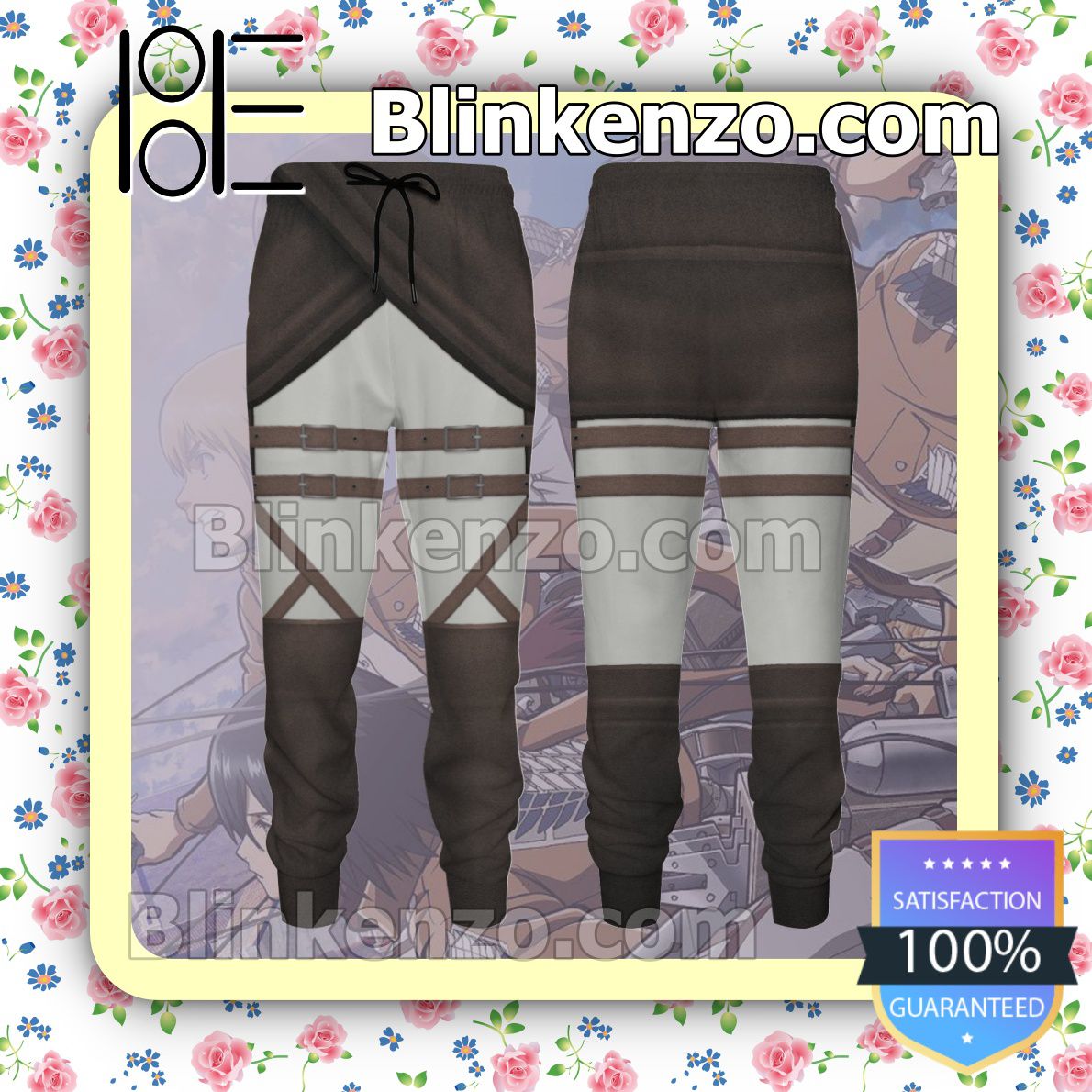 Great artwork! Anime Attack On Titan Scout Regiment Gift For Family Joggers