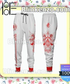 Anime Genshin Impact Diluc White Gift For Family Joggers