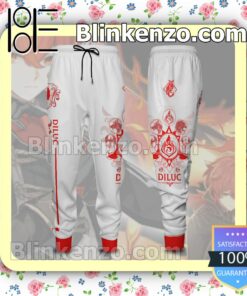 Anime Genshin Impact Diluc White Gift For Family Joggers a