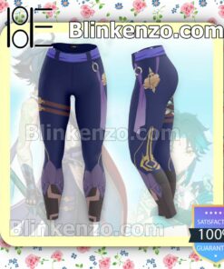 Anime Genshin Impact Xiao Purple Workout Leggings a