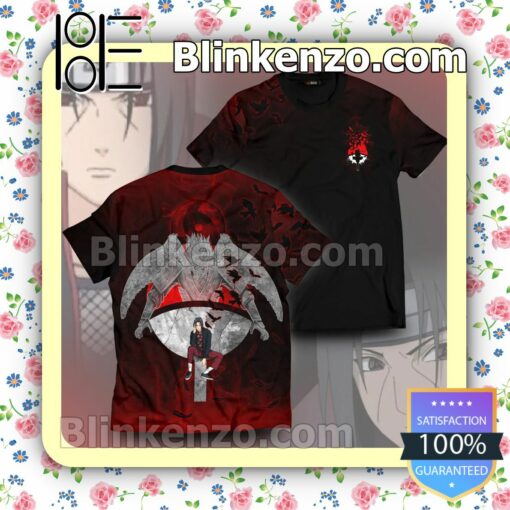 Anime Itachi Uchiha Naruto Character Crewneck T-Shirt a