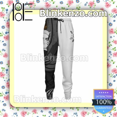 Anime Japan Naruto Cool Black And White Gift For Family Joggers b
