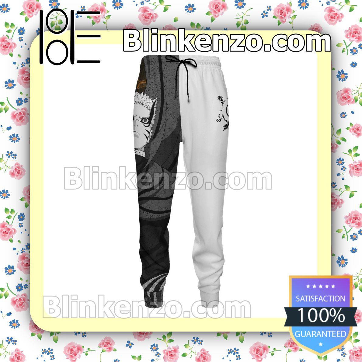 Mother's Day Gift Anime Japan Naruto Cool Black And White Gift For Family Joggers