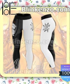 Anime Japan Naruto Cool Black And White Workout Leggings a
