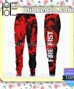 Anime One Piece Ace Fire Fist Black And Red Gift For Family Joggers