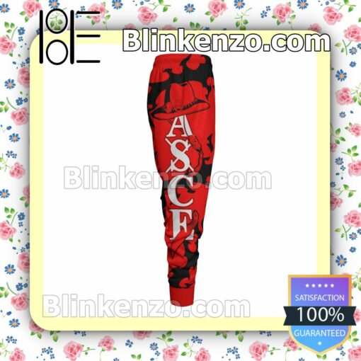 Anime One Piece Ace Fire Fist Black And Red Gift For Family Joggers c