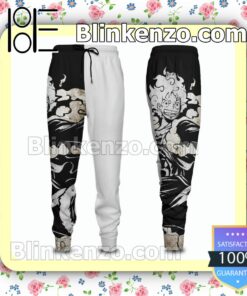 Anime One Piece Luffy Cool Black And White Gift For Family Joggers