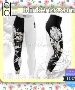Anime One Piece Luffy Cool Black And White Workout Leggings a