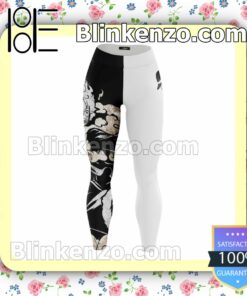 Anime One Piece Luffy Cool Black And White Workout Leggings b