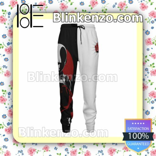 Anime Saitama One Punch Man Black And White Gift For Family Joggers b