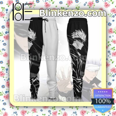 Anime The Cool Gojo Satoru Black And White Gift For Family Joggers a