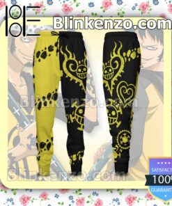 Anime Trafalgar D. Water Law One Piece Black And Yellow Gift For Family Joggers a