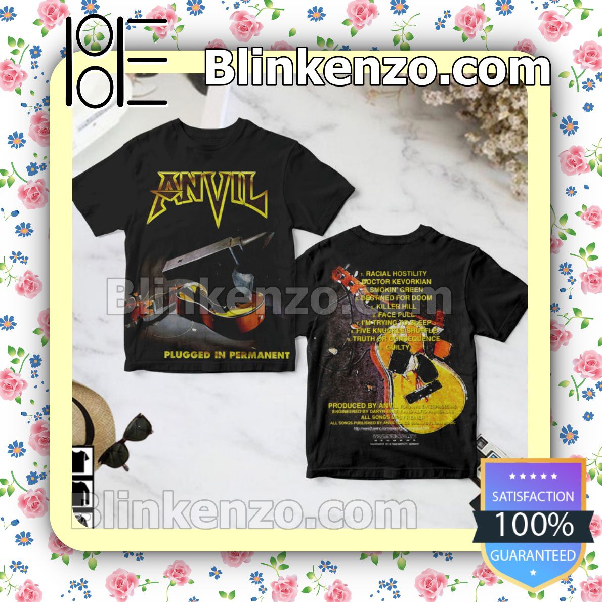 Anvil Plugged In Permanent Album Cover Custom T-shirts