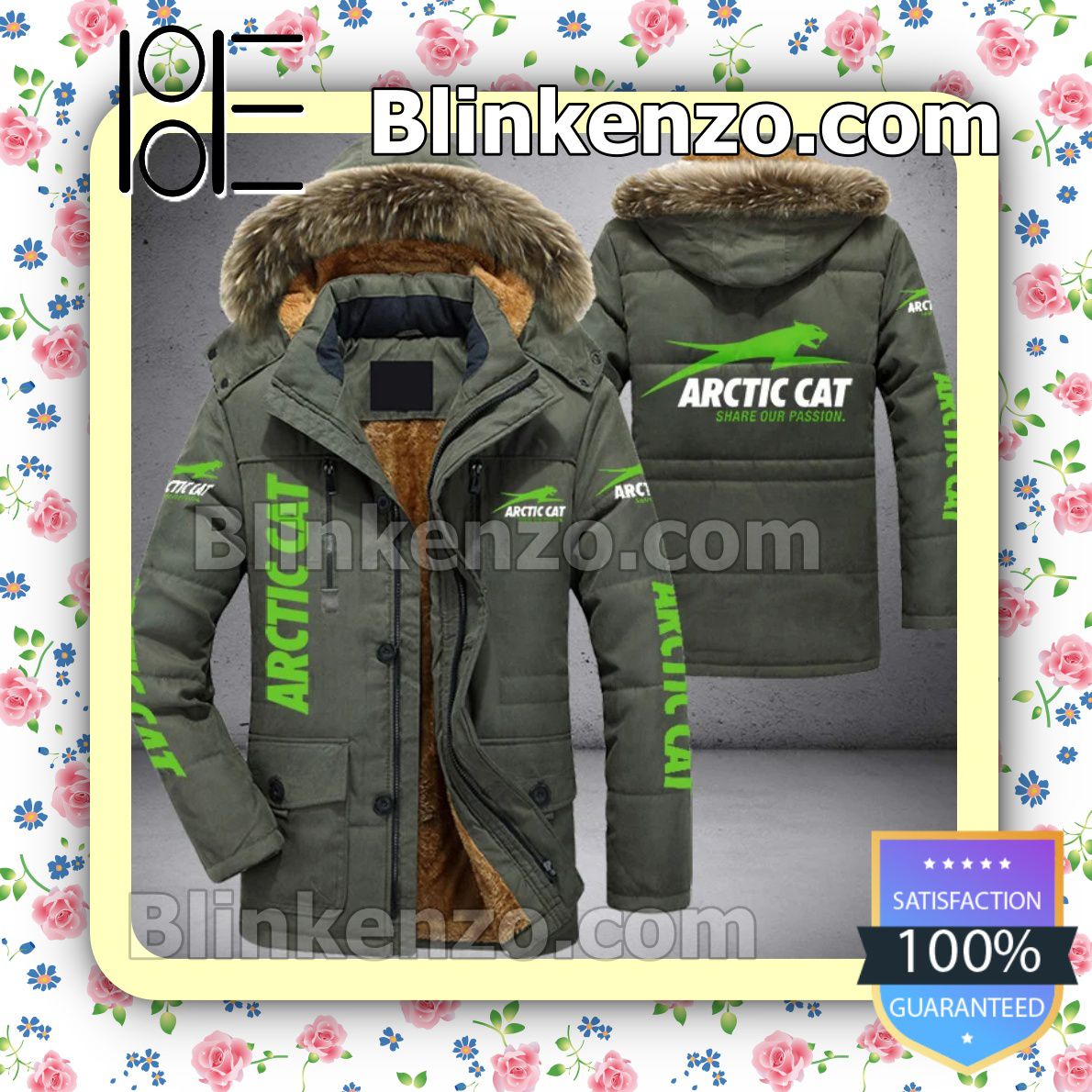 Great Arctic Cat Share Our Passion Men Puffer Jacket