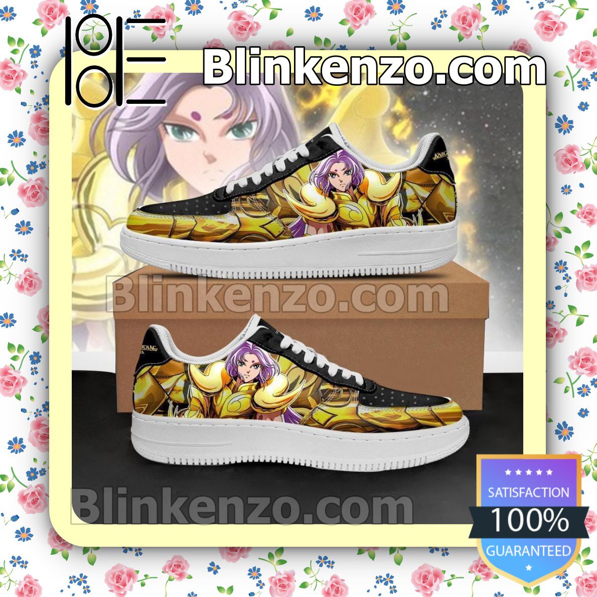 Luxury Aries Mu Uniform Saint Seiya Anime Nike Air Force Sneakers