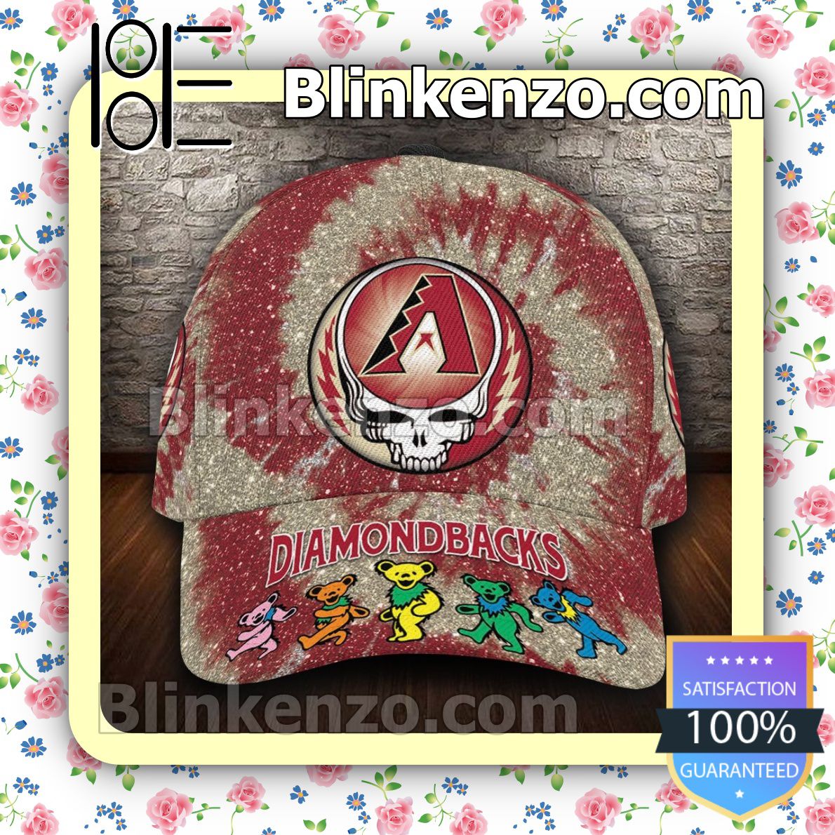 Arizona Diamondbacks & Grateful Dead Band MLB Classic Hat Caps Gift For Men