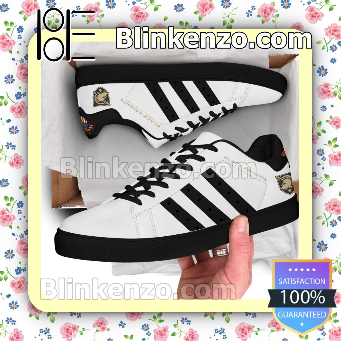 Sale Off Army Black Knights Logo Print Low Top Shoes