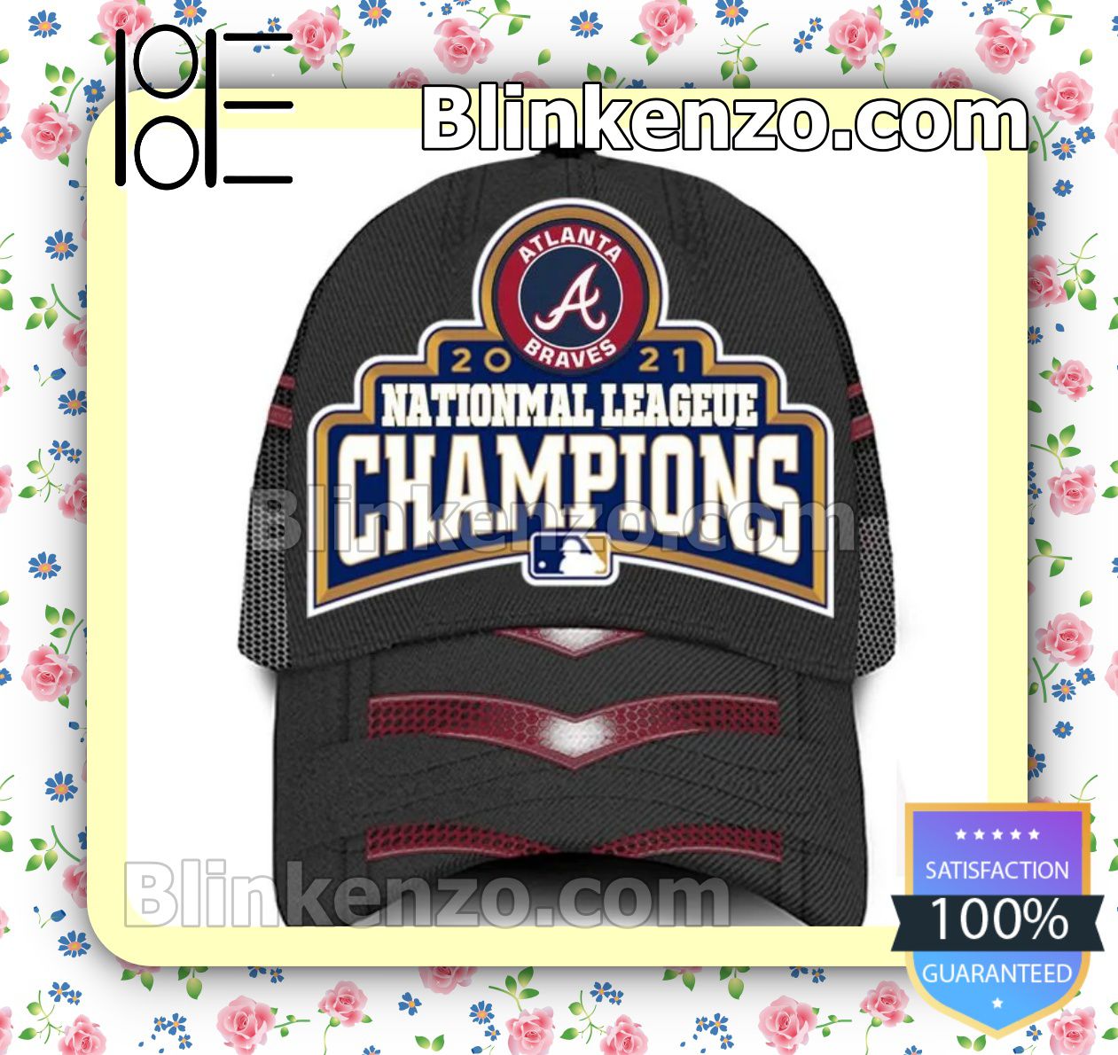 Father's Day Gift Atlanta Braves 2021 National League Champions Baseball Caps Gift For Boyfriend