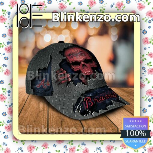 Atlanta Braves Skull MLB Classic Hat Caps Gift For Men a