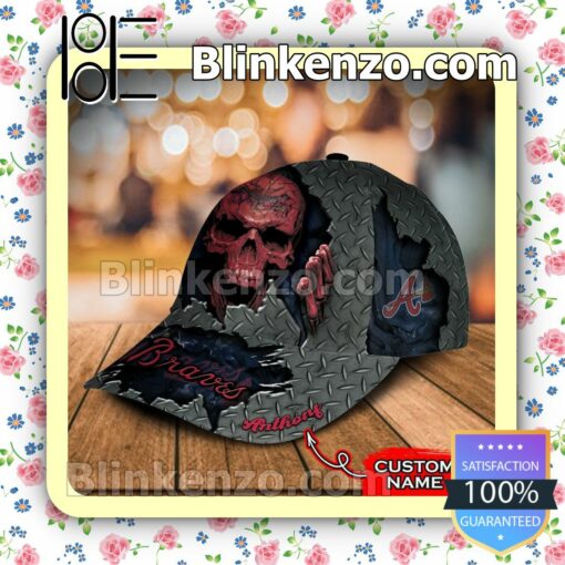 Atlanta Braves Skull MLB Classic Hat Caps Gift For Men b