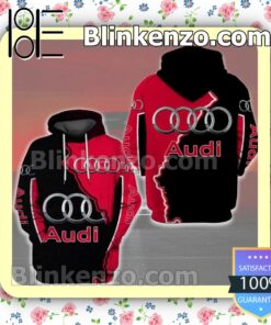Audi Black And Red Custom Womens Hoodie