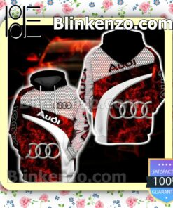 Audi Red Smoke Abstract And Hive Pattern Custom Womens Hoodie